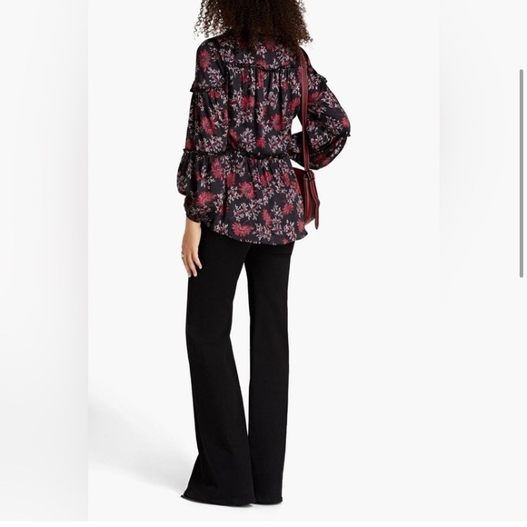 Cinq a Sept Simmons‎ Floral Top Raspberry Multi Small - Picture 2 of 8